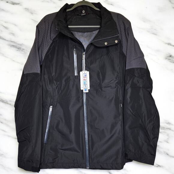 North End Sport Men's Size XL Black/Carbon Seam-Sealed Waterproof Shell Jacket - Picture 16 of 16